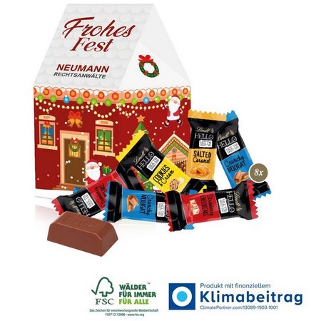 3D Präsent Haus Lindt Hello mit eigenem Logo