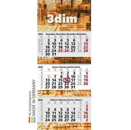 3-Monatskalender Maxi Wire-O 3 Bestseller mit Logo
