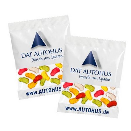 Fruchtgummi Auto 20g in Werbetüte bedruckt mit Logo