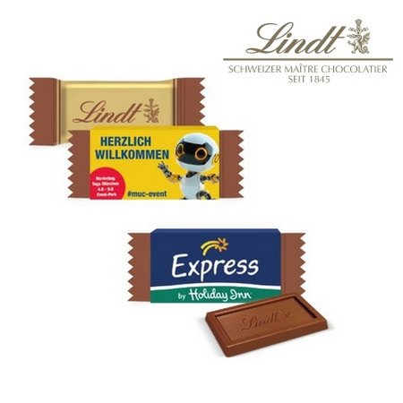 Lindt Schokoladen-Gruß Schokotäfelchen 7,5g mit Logo