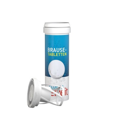 Elektrolyte Brausetabletten mit Apfelgeschmack als Werbeartikel
