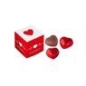Box mit 3 Schokoladenherzen mit Logo