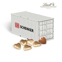 3D Präsent Container Lindt Herzen mit Logo