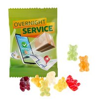 Overnight Vegane Fruchtgrummi Premium-Bärchen mit Logo