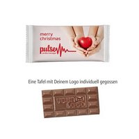 Schoko-Sondermotiv M im Flowpack mit Logo