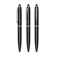 Senator Kugelschreiber Nautic Black mit Touch Pad Funktion bedruckt mit Logo