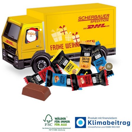 3D Präsent LKW Lindt HELLO Mini Stick mit eigenem Logo