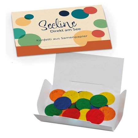 Samenpapier-Konfetti mit Logodruck