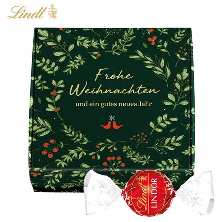 Klappbox S Weihnachten Lindt Lindor Milchkugeln mit Logo