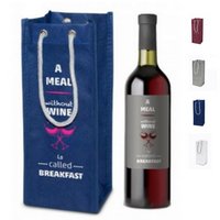 PP-Flaschentasche Florenz 10 x 30 x 10 cm mit Tragekordel und Logo