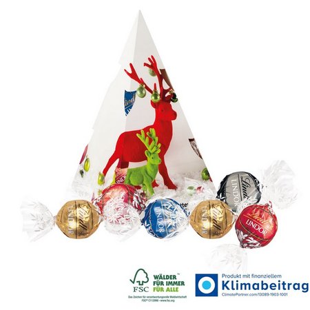 Präsent Weihnachtsbaum Lindt Lindor Pralinés mit Logo