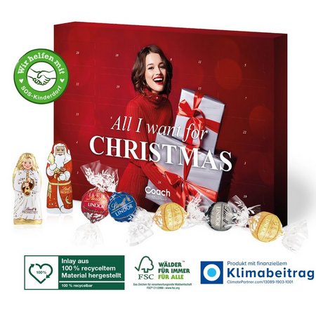 Adventskalender Lindt Lindor mit eigenem Logo