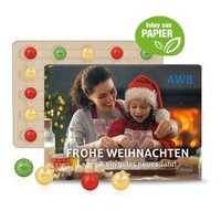 Wand Adventskalender mit Fairtrade Schokolade mit Logo
