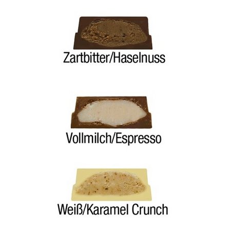 Geschmacksrichtungen Logopraline 4er Box