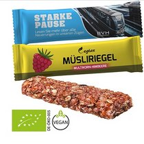 Bio Müsliriegel Multikorn Aprikose 30g im Flowpack mit Logo