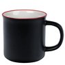 Keramikbecher Vintage schwarz matt crystal 350ml bdruckt mit eigenem Logo