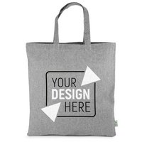 Tragetasche TRIER 38 x 42 cm aus recycelter Canvas-Baumwolle mit kurzen Henkeln mit Logo