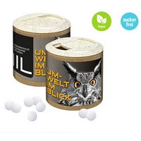 Papier-Werbedose Zuckerfreie Pfefferminzpastillen mit Logo