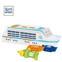 3D Präsent Schiff mit Ritter SPORT Schokowürfel mit Logo