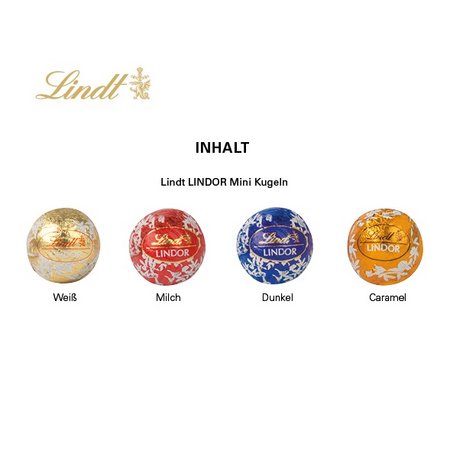 Füllung Minikugel Adventskalender Lindt ECO mit Logo