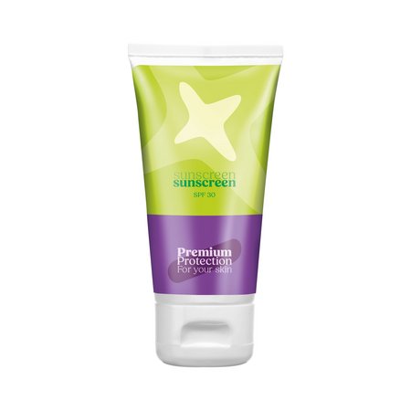 Sonnenschutzcreme Tube 50 ml LSF 30 bedruckt mit Logo