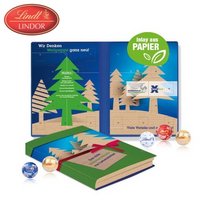 Adventskalender Weihnachtsbuch Lindt Lindor Organic mit Logo