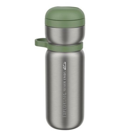 Mepal Twist 600 ml Thermo-Sportflasche mit Logo grün