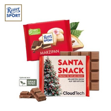 Ritter Sport mit Werbebanderole mit Logo