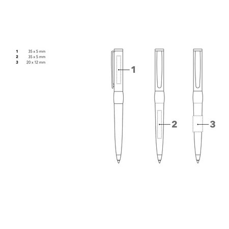 Senator Kugelschreiber Image White Line mit Druckfläche