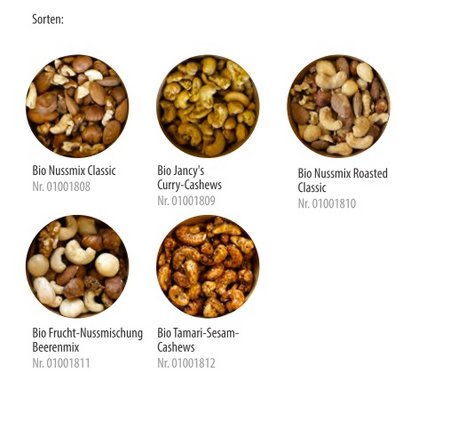 BIO Snack Cup, 70 g verschiedene Sorten