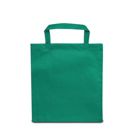 PP-Tasche Prag mit kurzen Henkeln grün mit Logo