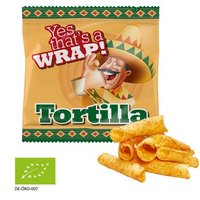 Bio Tortilla Röllchen mit Logo