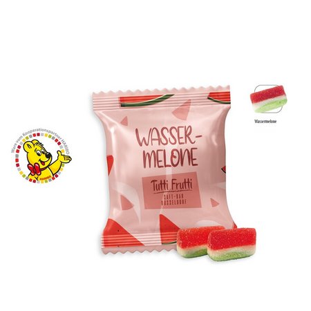Haribo Wassermelone 2 Stück in Werbetüte bedruckt mit Logo