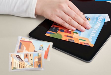 Microfaser Displaytücher im Etui mit Werbedruck