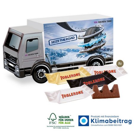 3D Präsent LKW Toblerone Minis mit eigenem Logo