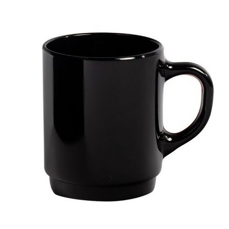 Glühweintasse Glas schwarz bedrucken Logo