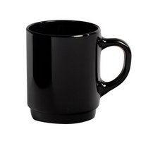 Glühweintasse Glas schwarz bedrucken Logo