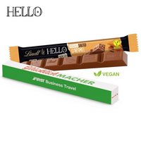 Schokoladen Stick Lindt HELLO vegan mit Logo
