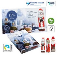 Süßes Briefchen Mini-Schoko-Weihnachtsmännchen Standard mit Logo