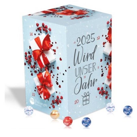 Adventskalender Cube XL Lindt Minis mit eigenem  Logo