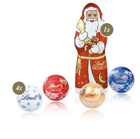 Füllung Präsent Christmas Minis Schokoladenmischung von Lindt mit eigenem Logo