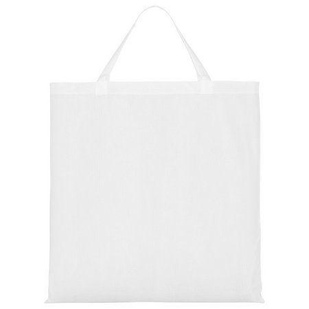 PP-Tasche 50 x 50 cm mit zwei kurzen Henkel 40 cm weiss als Werbegeschenk