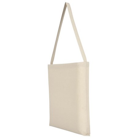 Baumwolle CLASSIC 38x42 cm mit einem langen Henkel mit Logo als Werbegeschenk