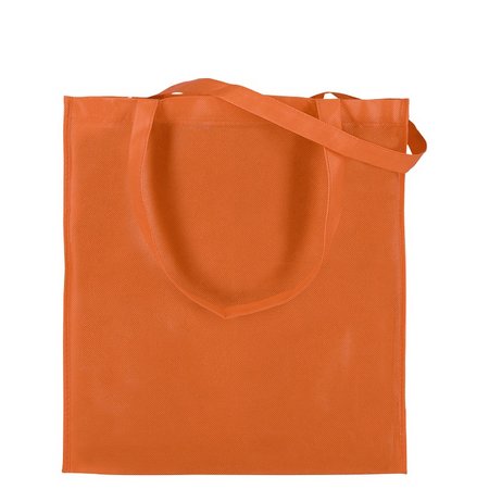 City-Bag 2 PP-Tasche mit Boden u. Seitenfalte 38x42x10 cm mandarin mit Logo
