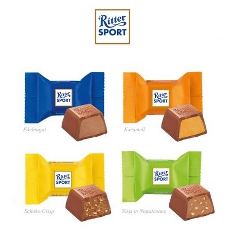 Füllvarianten 3D Adventskalender Transporter mit Ritter SPORT Schokowürfel mit Logo