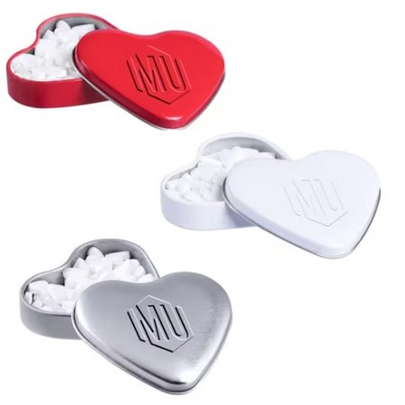 Geprägte Herzförmige Dose mit eigenem Logo