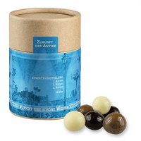 Knusperkugeln-Mix ca. 50g Biologisch abbaubare Eco Pappdose Midi mit Logo