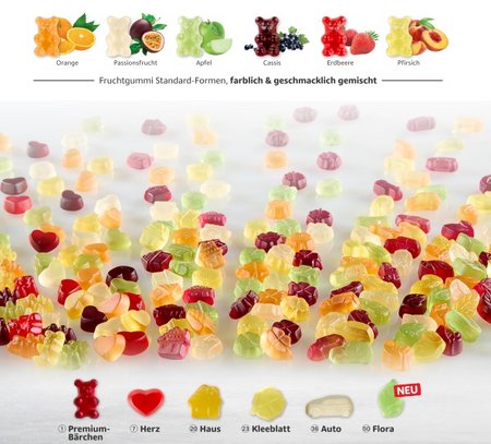 Fruchtgummi vegan Standardformen Werbeartikel