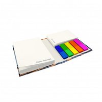 Haftnotizen mit Hardcover 105 x 75 mm, 4-farbig bedruckt mit eigenem Logo