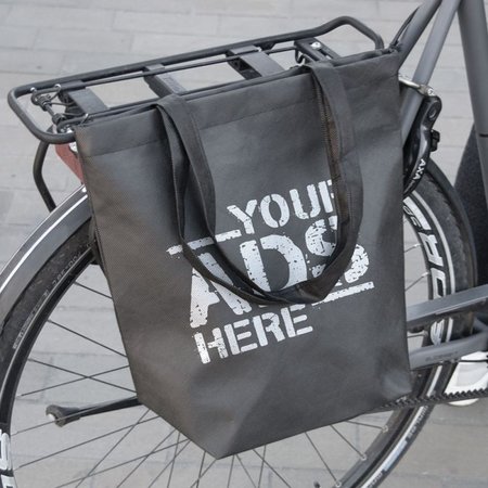 Fahrradtasche AMSTERDAM 38 x 38 cm Umweltfreundlich aus recyceltem PET mit eigenem Logo